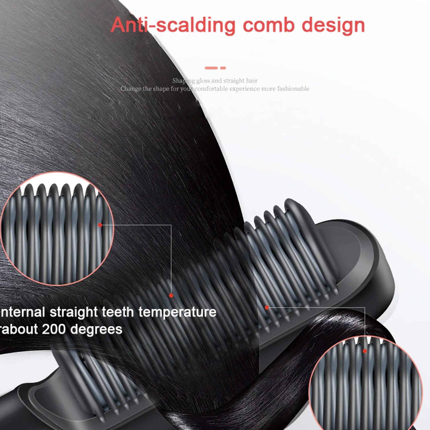6168 Hqt-909B Hair Straightener Used While Massaging Hair Scalps And Head. ediscountshops.com